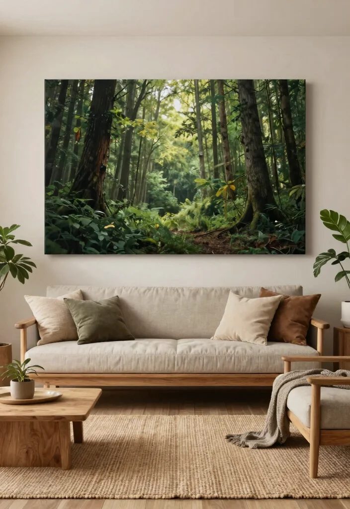 21 Ultimate Room Wall Art Ideas for Every Aesthetic 3. Canvas Prints with Nature Themes 0