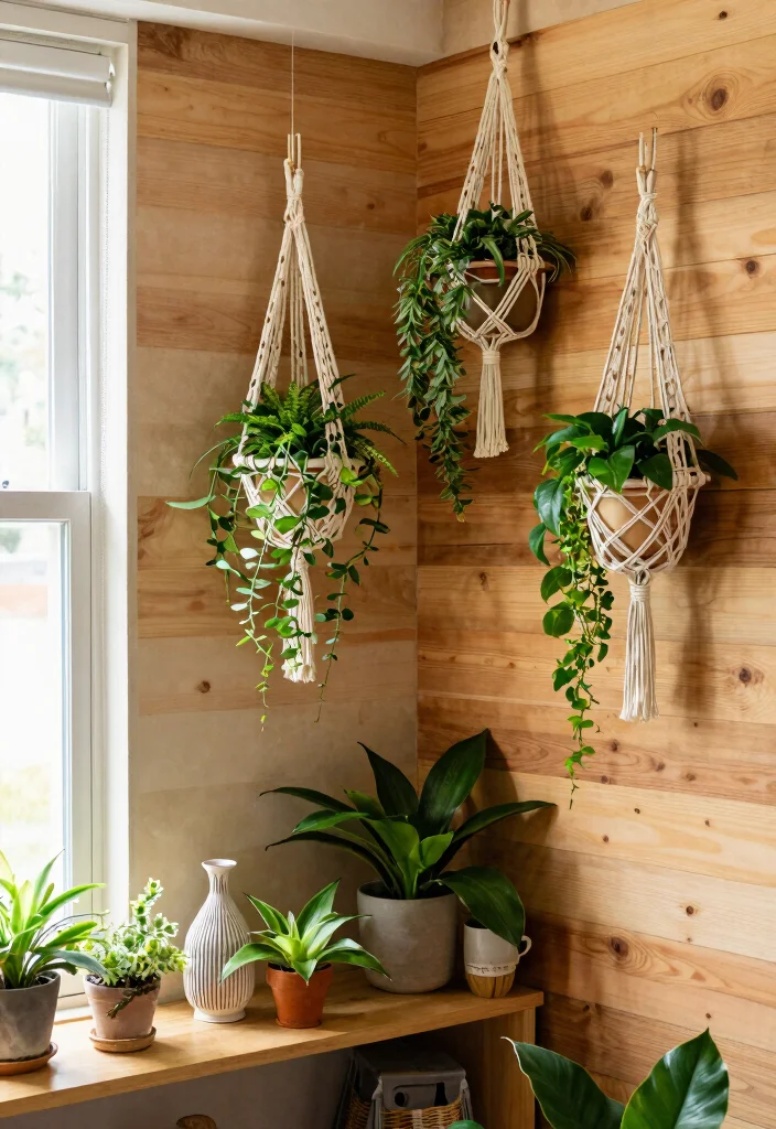 21 Ultimate Room Wall Art Ideas for Every Aesthetic 6. Hanging Plant Displays 0