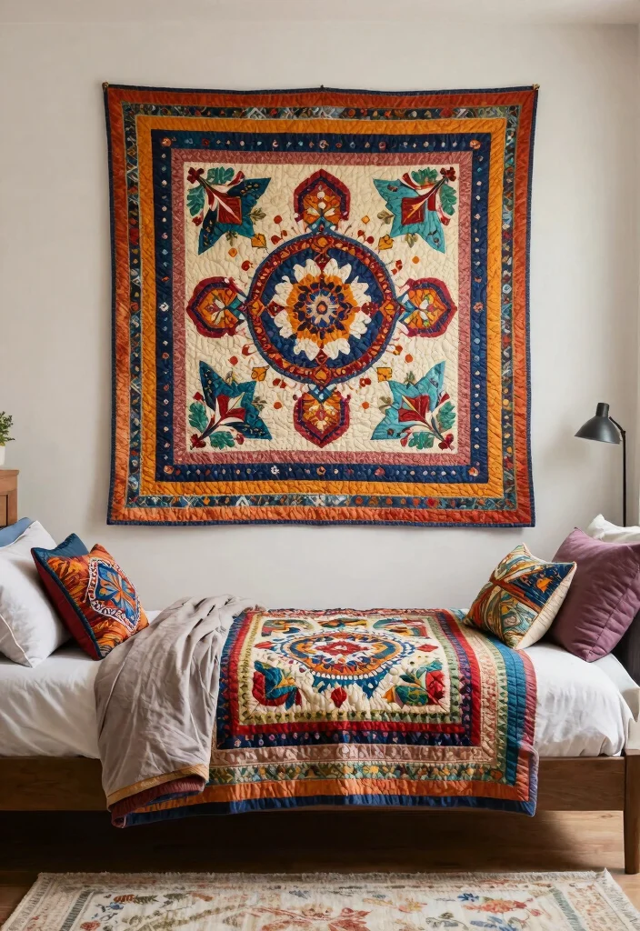 25 Breathtaking Wall Art Inspiration Photos for Pins 15. Colorful Quilts 0