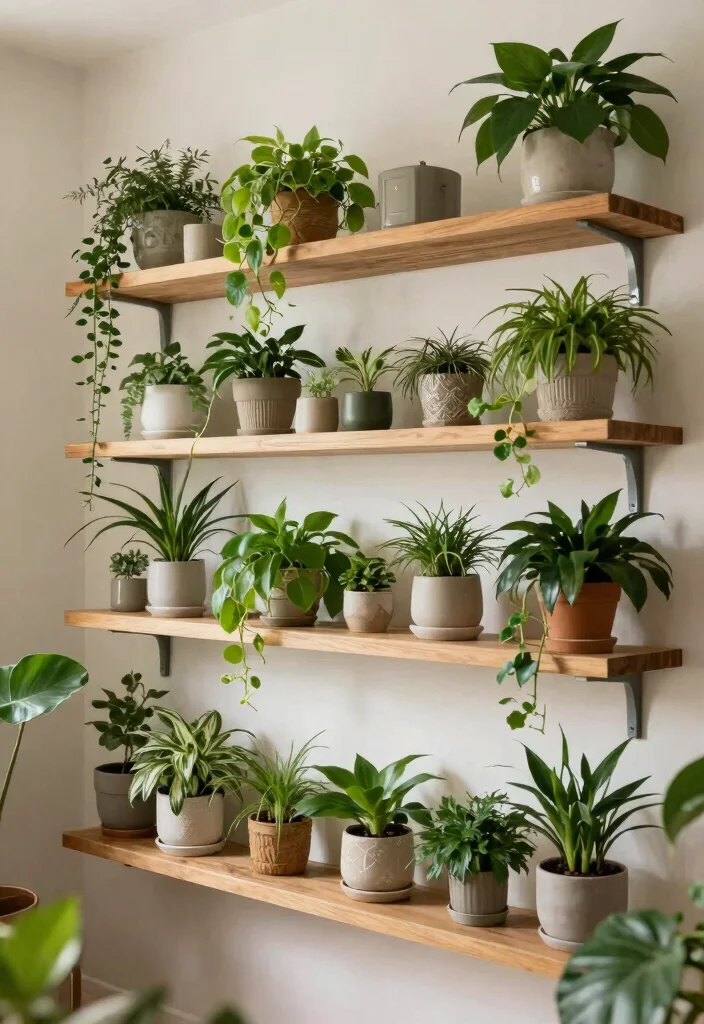 25 Brilliant Wall Shelf Ideas to Maximize Your Space 17. Wall Shelves for Plants 0