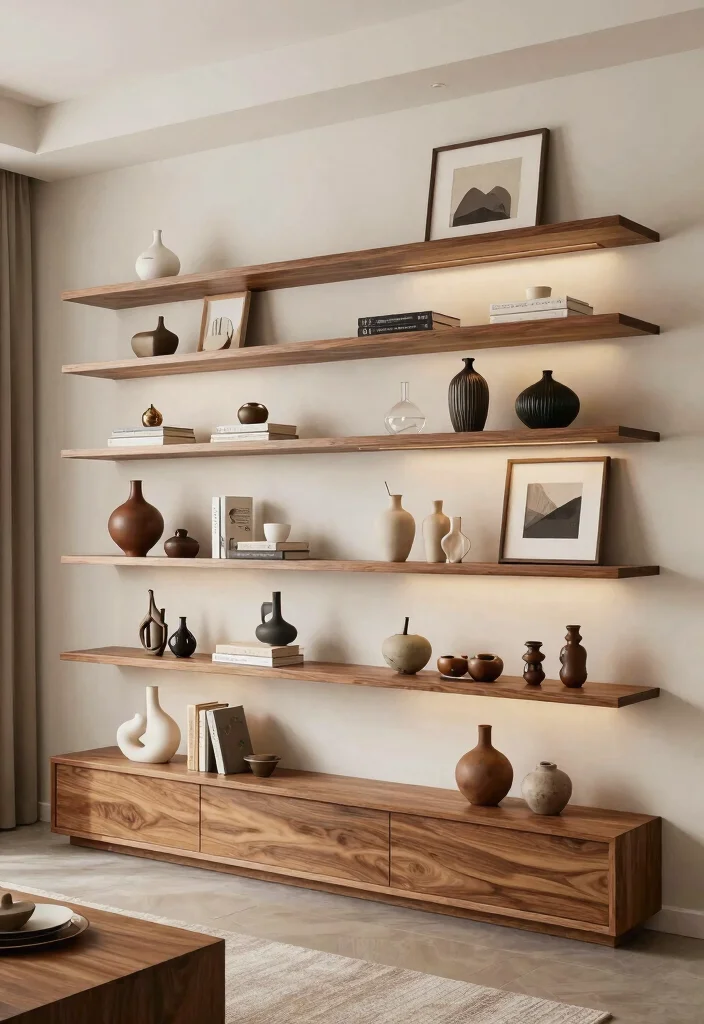25 Brilliant Wall Shelf Ideas to Maximize Your Space 21. Multi Tiered Display Shelves 0