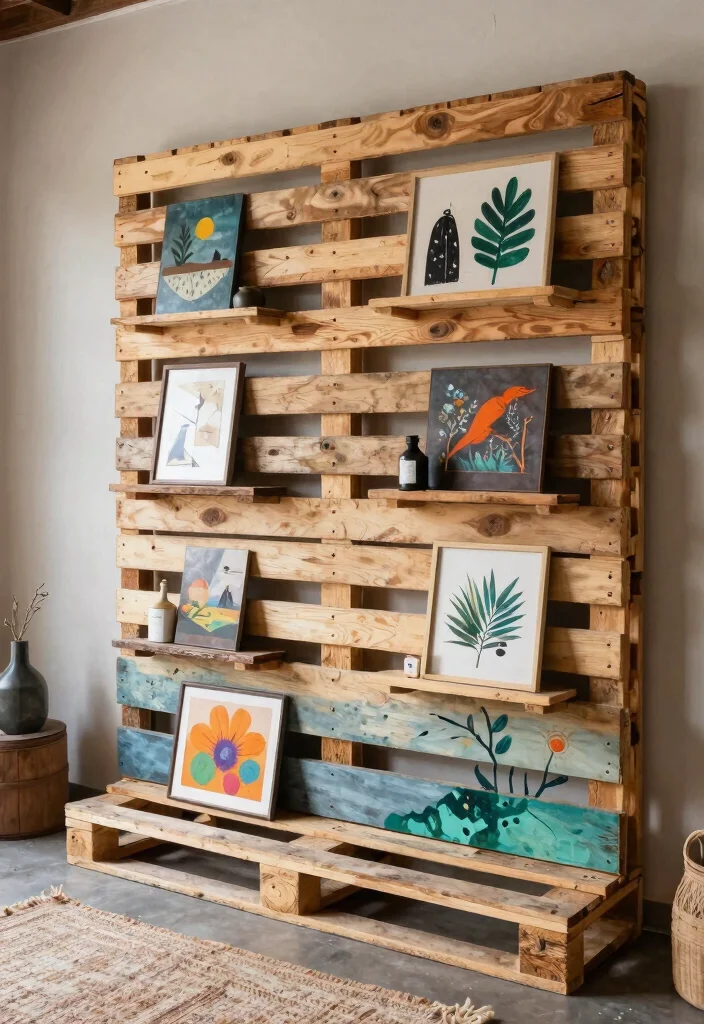 25 Stunning Wall Art Ideas to Transform Your Blank Walls 10. Artistic Pallet Designs 0