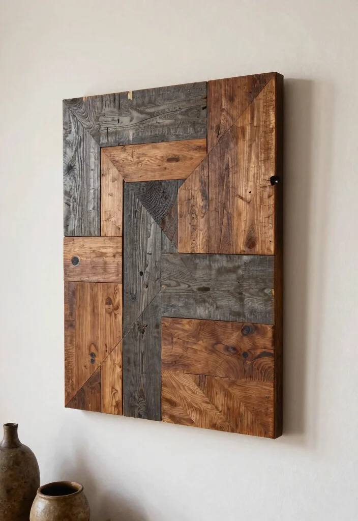 25 Stunning Wall Art Ideas to Transform Your Blank Walls 12. Reclaimed Wood Art 0