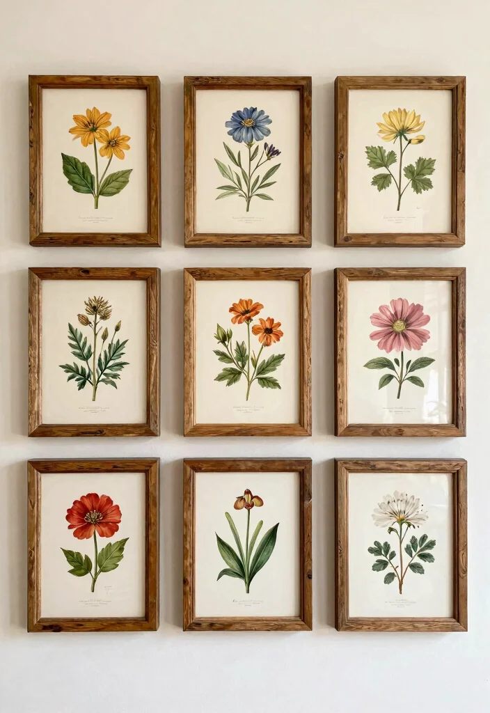 25 Stunning Wall Art Ideas to Transform Your Blank Walls 17. Vintage Botanical Prints 0