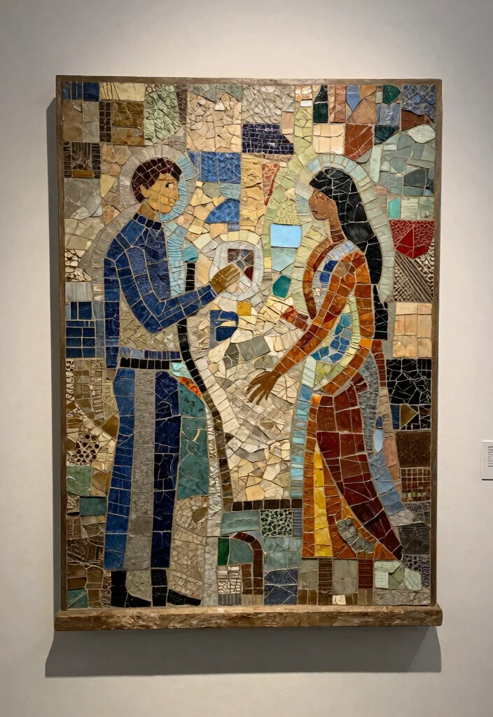 25 Stunning Wall Art Ideas to Transform Your Blank Walls 22. Mosaic Art from Recycled Materials 0