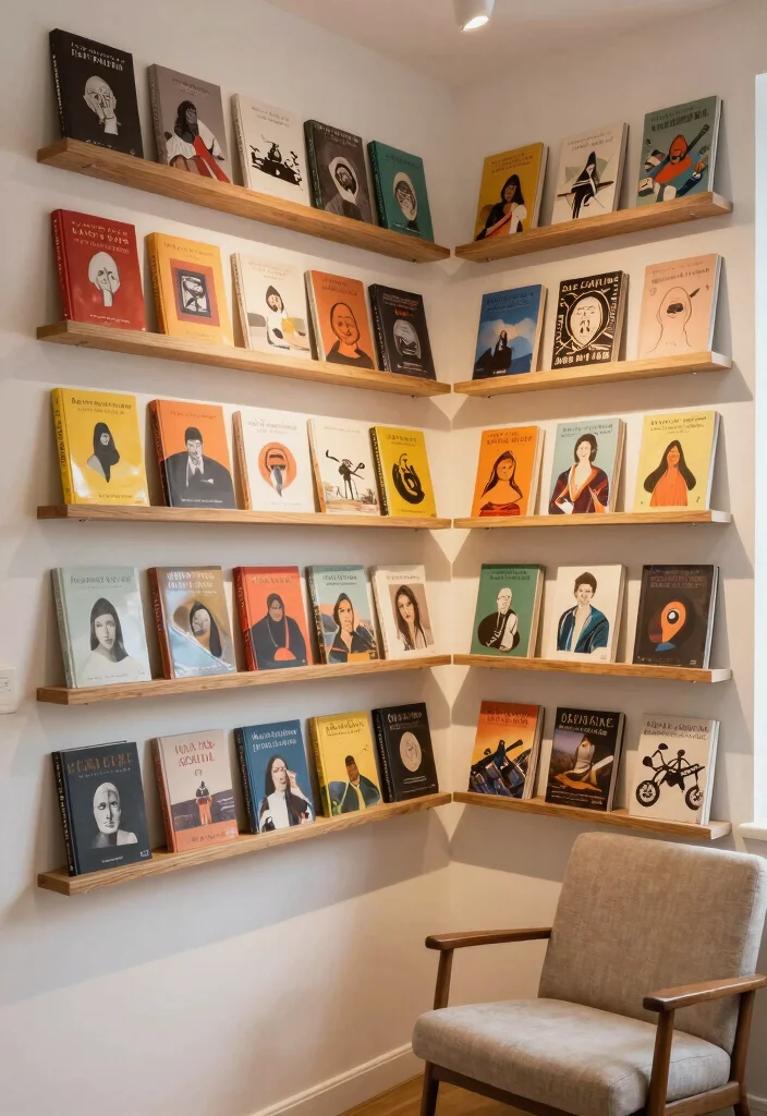 25 Stunning Wall Art Ideas to Transform Your Blank Walls 23. Wall mounted Art Books 0