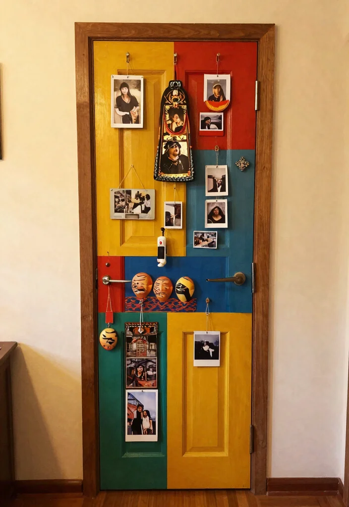 25 Stunning Wall Art Ideas to Transform Your Blank Walls 24. Upcycled Door Art 0