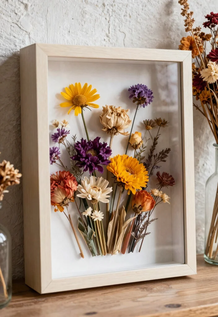 25 Stunning Wall Art Ideas to Transform Your Blank Walls 8. Dried Flower Arrangements 0