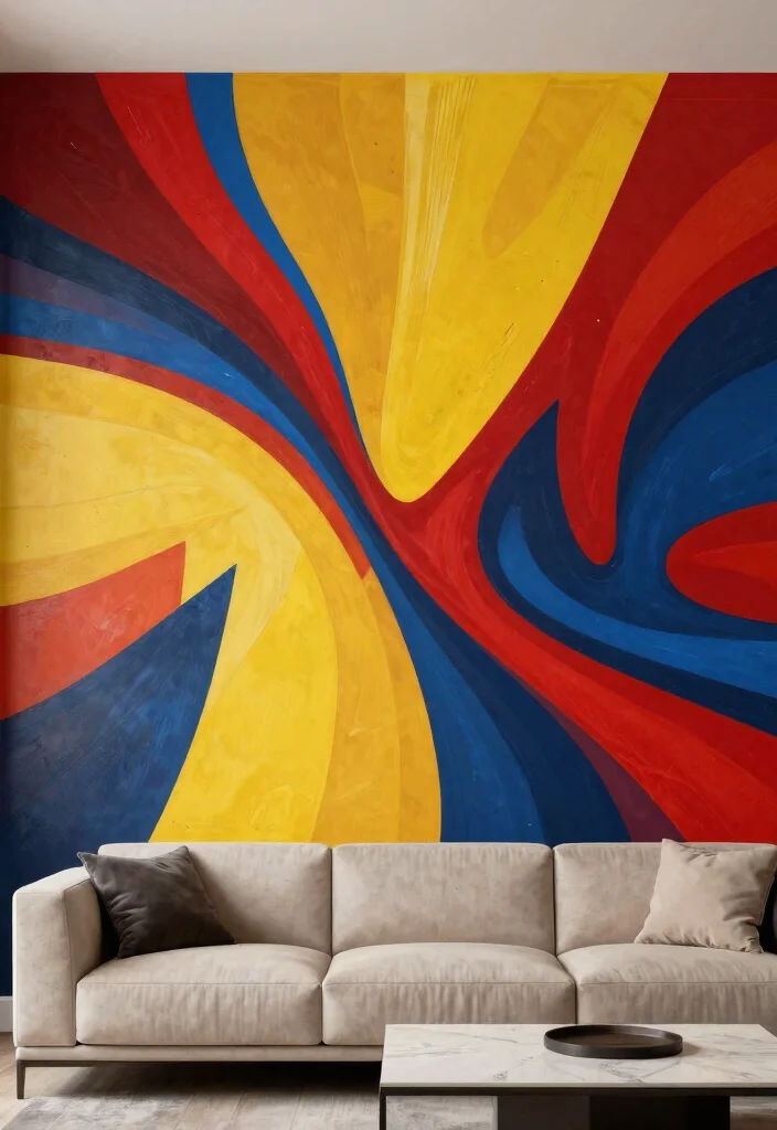 7 Breathtaking Mural Wall Art Ideas for Your Home 2. Abstract Artistic Murals 0