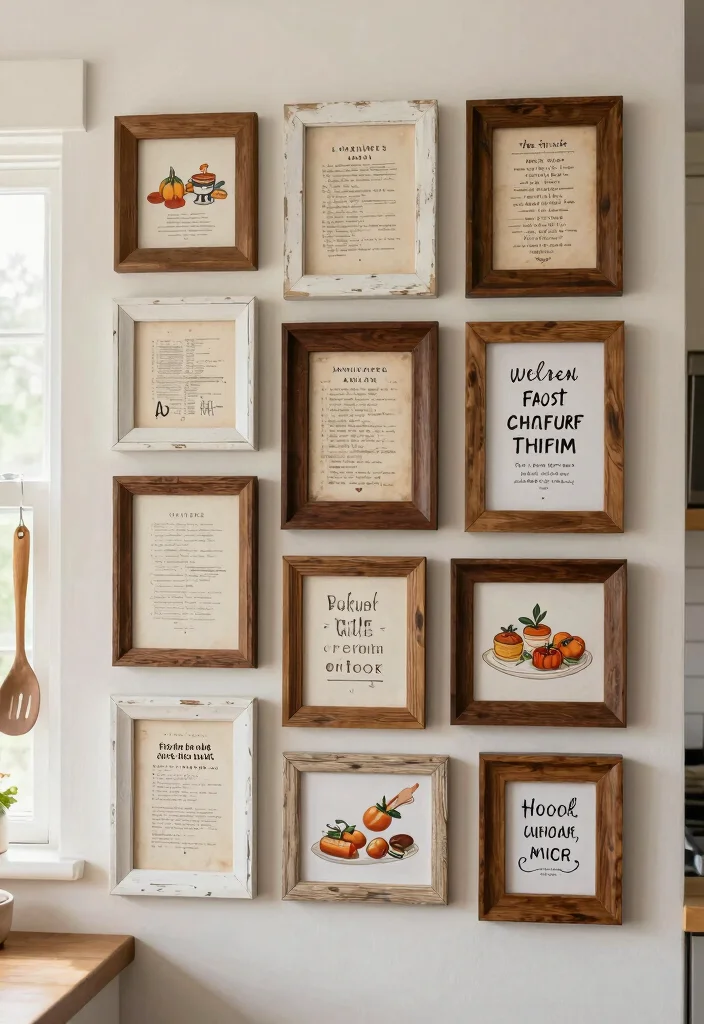 7 Cute Kitchen Frames Ideas Wall Art Displays 1. Rustic Farmhouse Collage 0