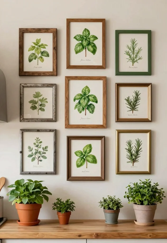 7 Cute Kitchen Frames Ideas Wall Art Displays 2. Herb and Spice Frame Gallery 0