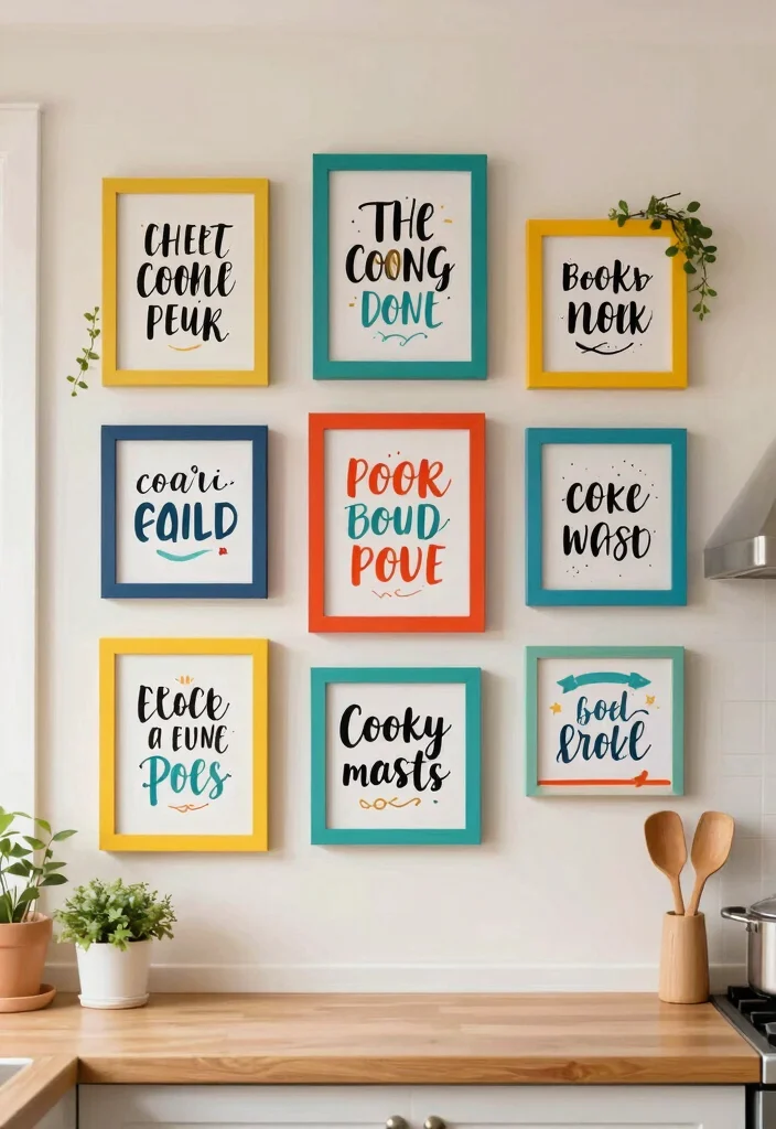 7 Cute Kitchen Frames Ideas Wall Art Displays 7. DIY Quote Wall Art 0