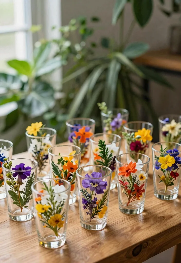 7 Cute Mini Tumbler Shot Glass Ideas for Eco Friendly Party Favors 5. Mini Glassware with Sustainable Prints 0