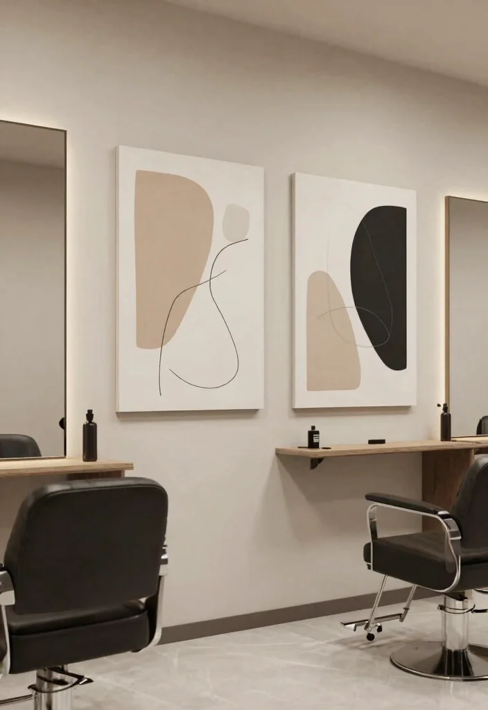 7 Edgy Barber Shop Decor Ideas Wall Art 6. Modern Minimalist Art 0