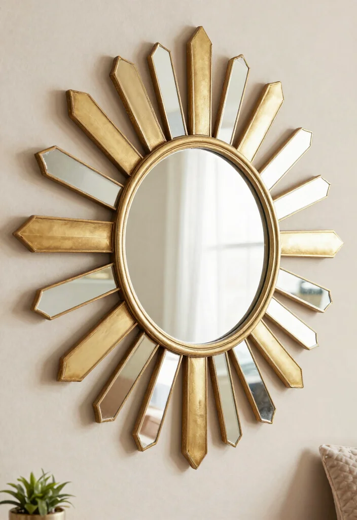 7 Genius Dollar Tree Mirror Ideas Wall Art Hacks 1. Sunburst Marvel 0