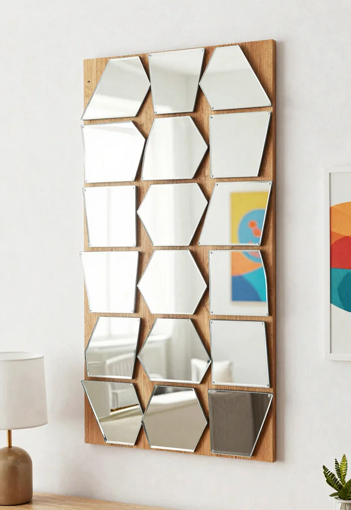 7 Genius Dollar Tree Mirror Ideas Wall Art Hacks 2. Geometric Wall Art 0