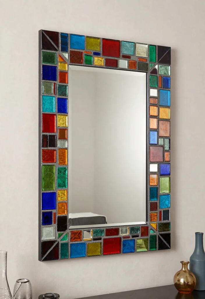7 Genius Dollar Tree Mirror Ideas Wall Art Hacks 5. Mosaic Mirror Magic 0