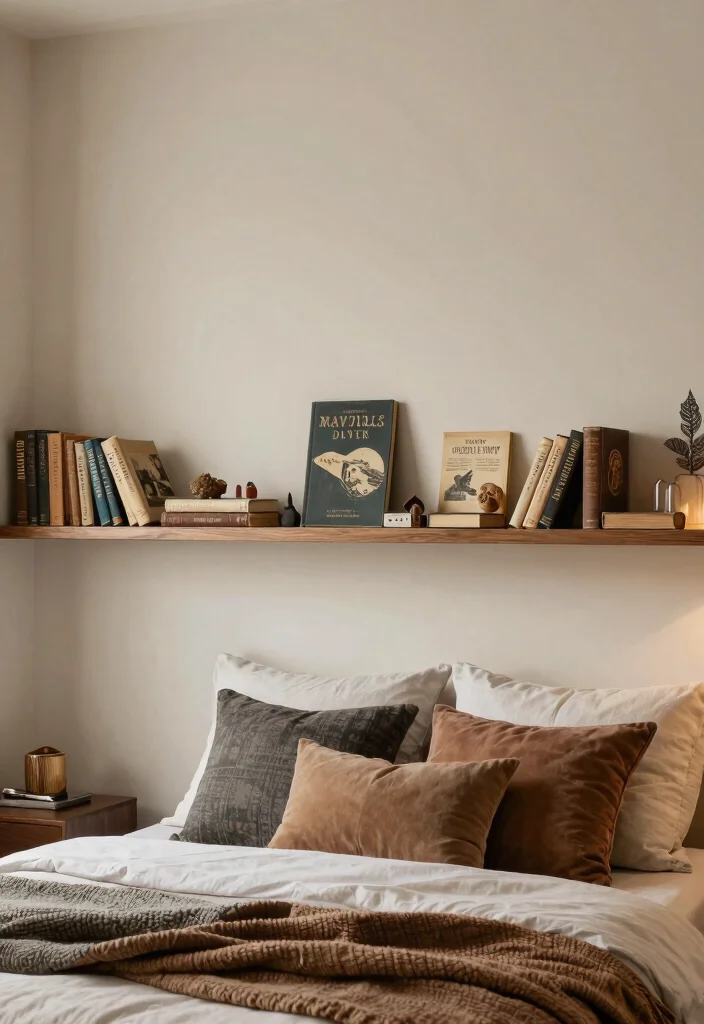 7 Genius Shelf Along Top of Wall Bedroom Hacks 5. Showcase a Collection 0