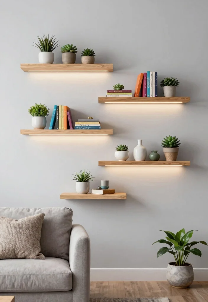 7 Pro Wall Shelf Placement Ideas to Enhance Any Room 1. Floating Shelves for an Airy Feel 0