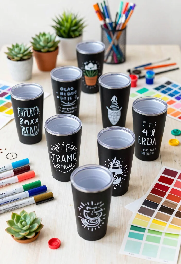7 Sleek Black Tumbler Ideas for a Minimalist Look 5. Customizable Black Tumblers for Personal Touch 0