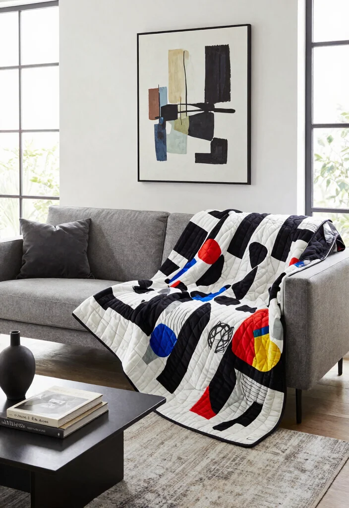 7 Unique Tumbler Quilt Concepts for Eco Friendly Home Decor 4. Bold Graphic Tumbler Quilts 0