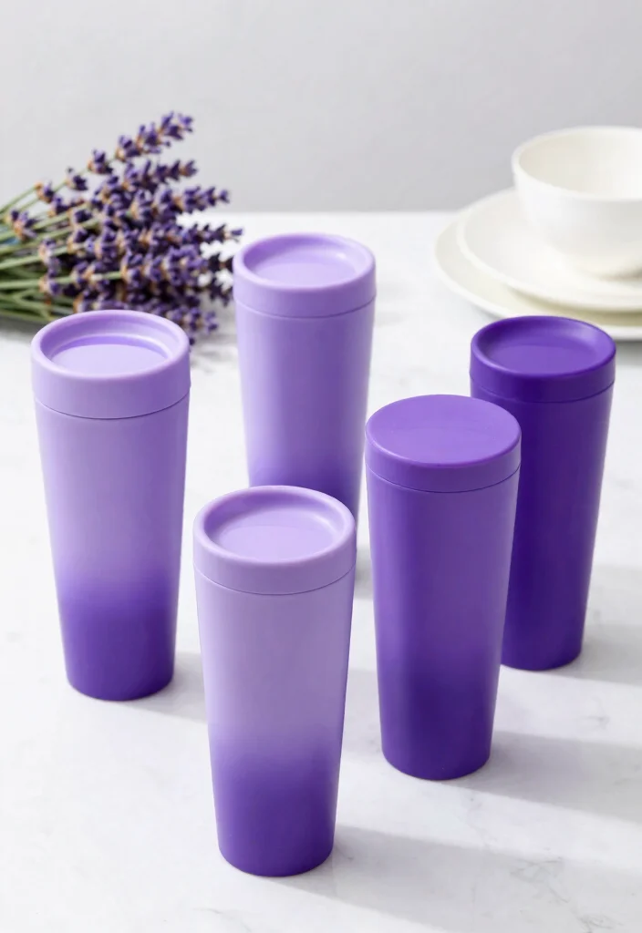 7 Vibrant Purple Tumbler Ideas for Sustainable Home Decor 1. Ombre Magic Gradients of Purple 0
