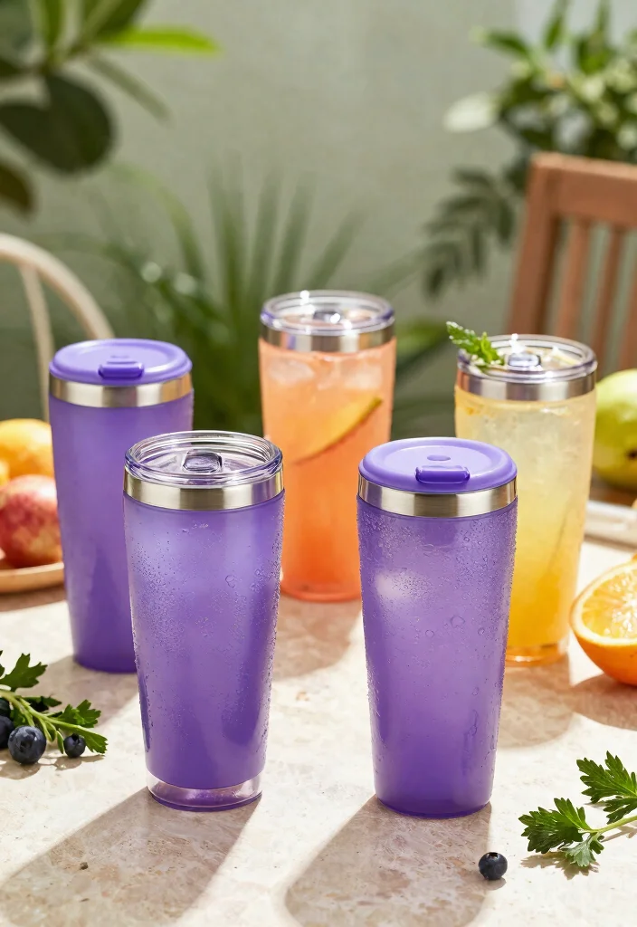 7 Vibrant Purple Tumbler Ideas for Sustainable Home Decor 4. Double Walled Delight Insulated and Stylish 0