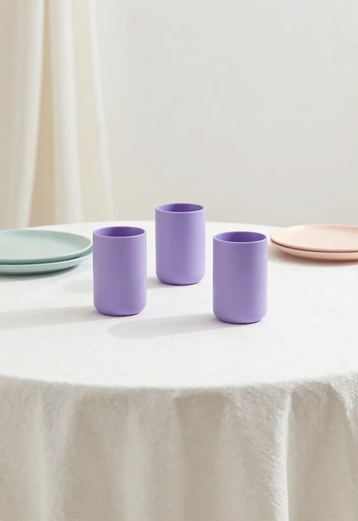 7 Vibrant Purple Tumbler Ideas for Sustainable Home Decor 5. Minimalist Chic Simple Yet Impactful 0