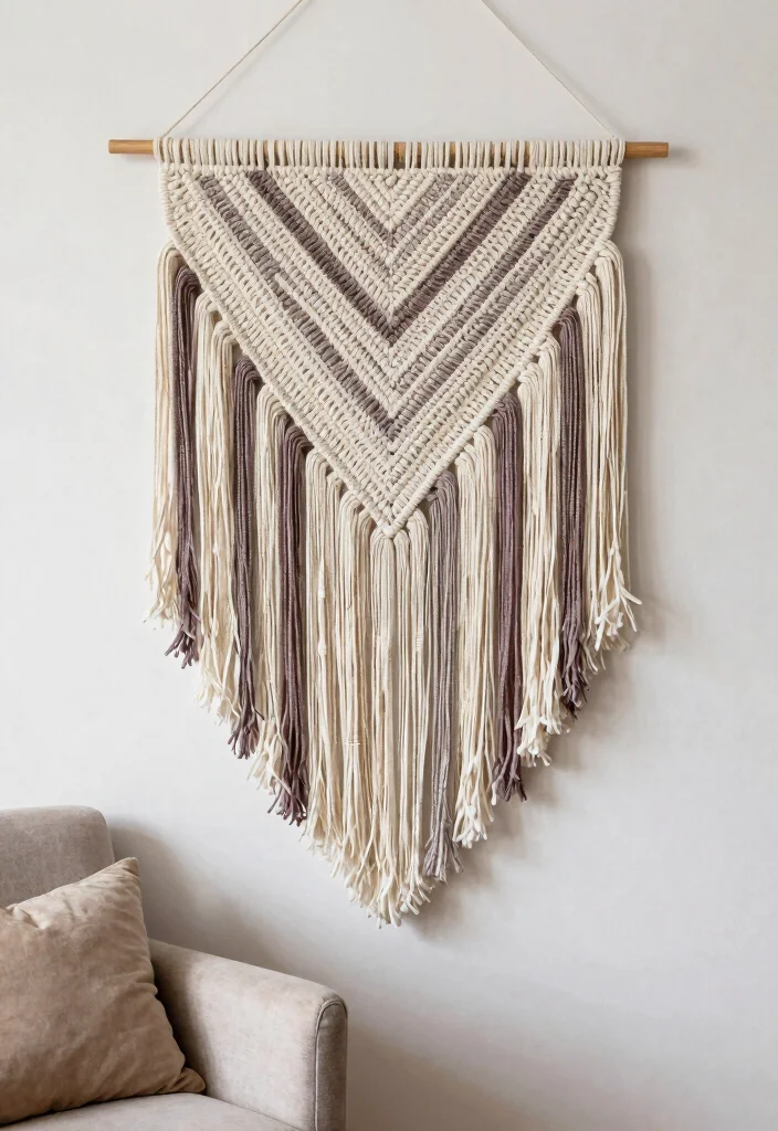 9 Boho Crochet Decoration Ideas Wall Art Handmade 4. Textured Fringe Hangings 0
