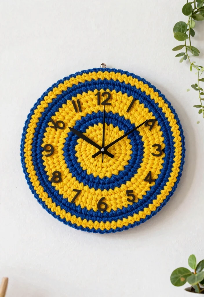 9 Boho Crochet Decoration Ideas Wall Art Handmade 9. Crochet Wall Clocks 0