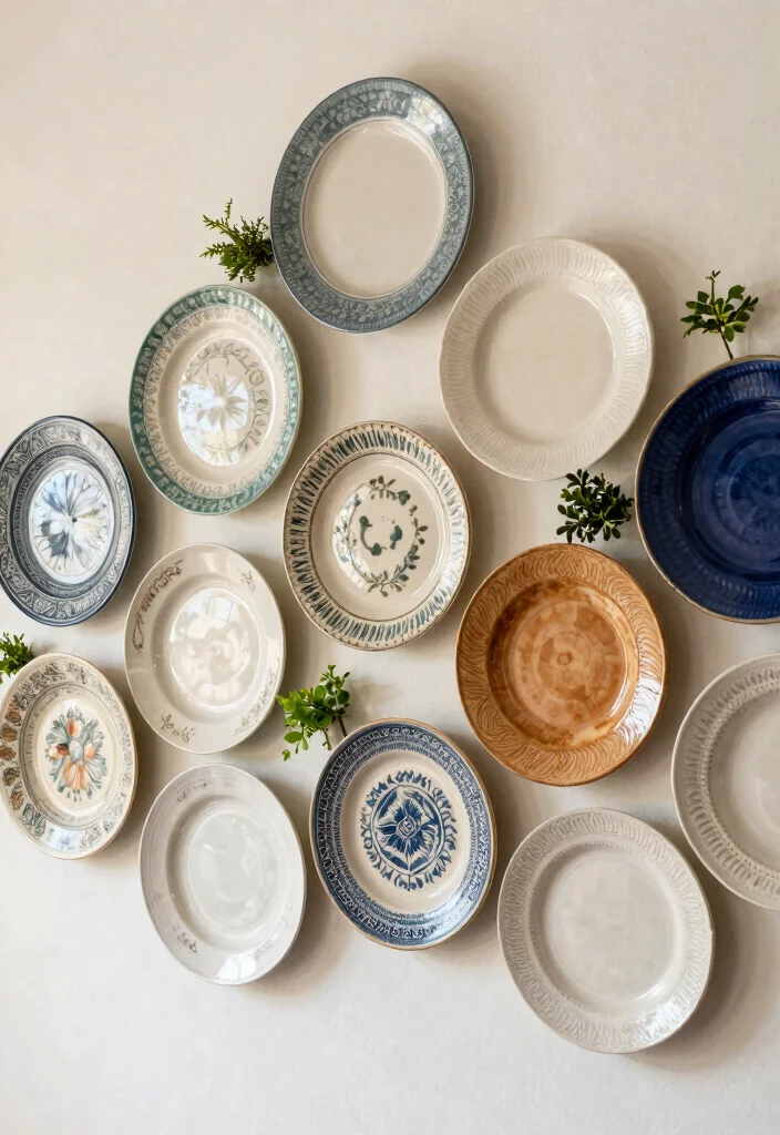 9 Charming Vintage Wall Shelf Ideas Thrifted Finds 8. Vintage Ceramic Plate Displays 0