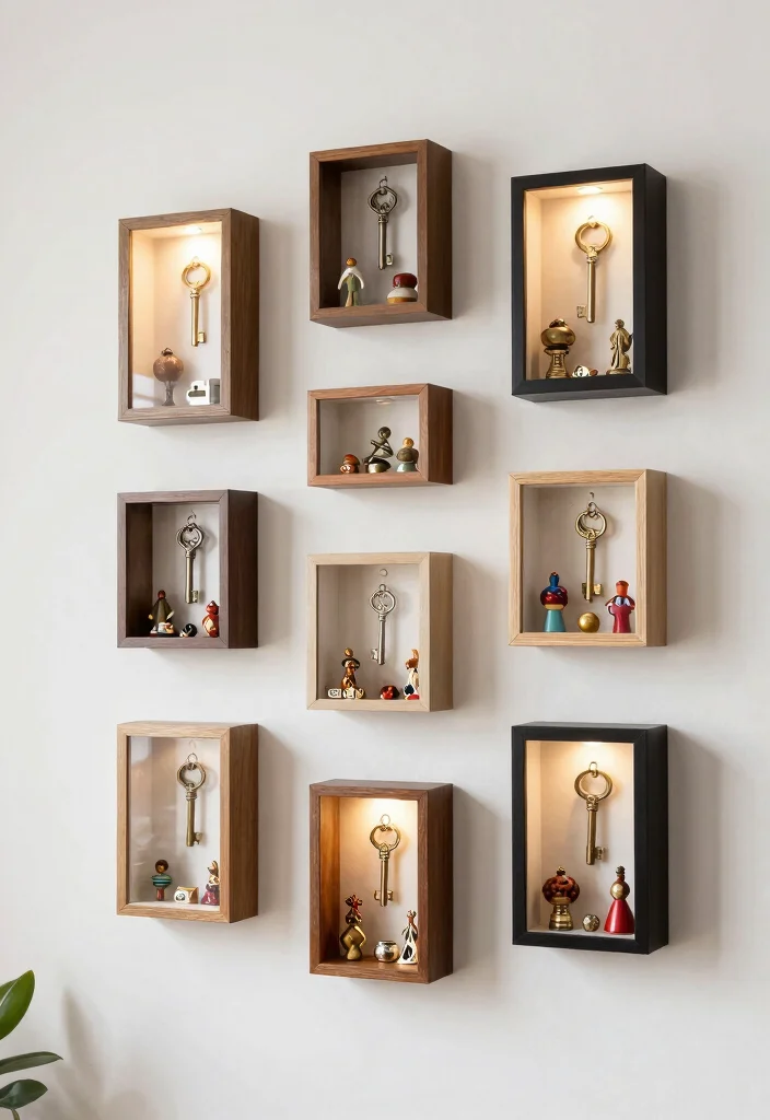 9 Charming Vintage Wall Shelf Ideas Thrifted Finds 9. Quirky Shadow Box Shelves 0