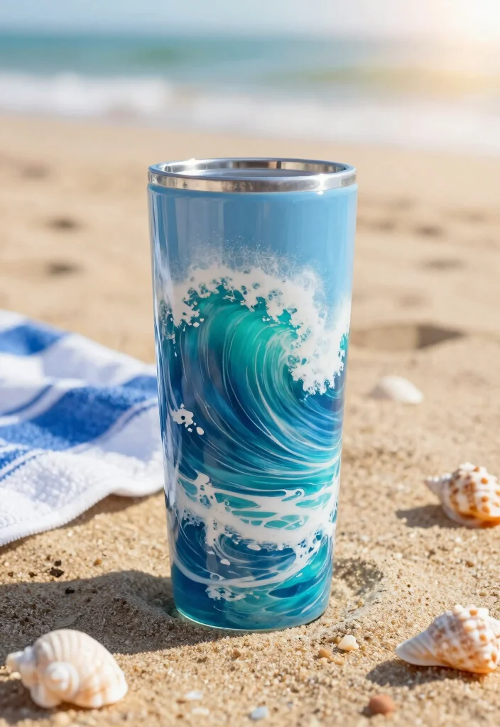 9 Clever Epoxy Tumbler Ideas for Smooth Finishes 3. Ocean Wave Inspiration 0