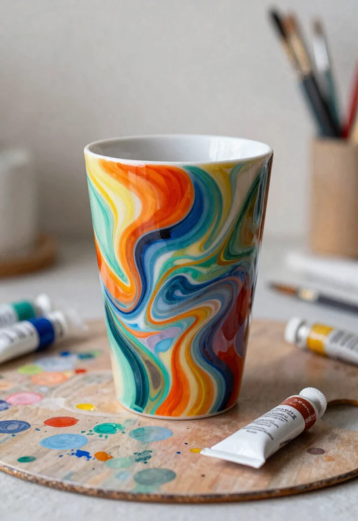 9 Clever Epoxy Tumbler Ideas for Smooth Finishes 6. Abstract Art Styles 0