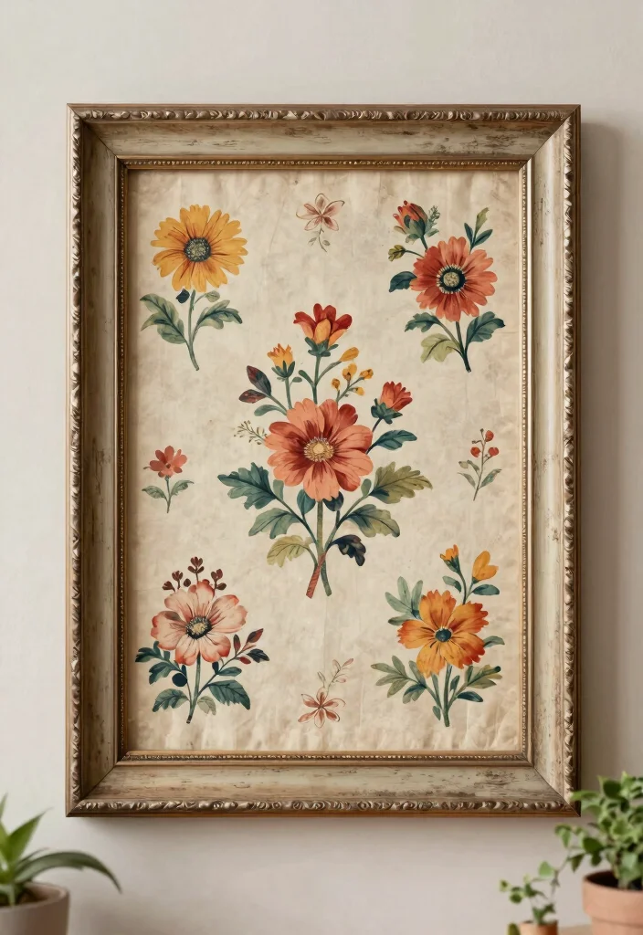 9 Clever Framed Fabric Wall Art Ideas Save Money 1. Vintage Sheet Frame 0