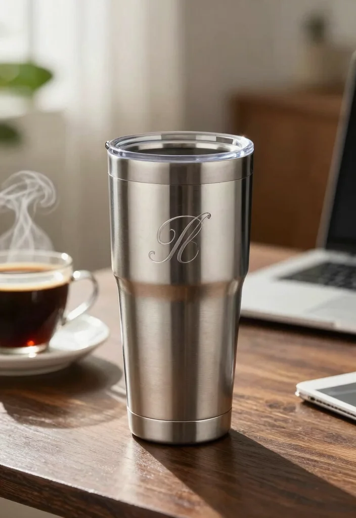 9 Cool Tumbler Ideas for Men Perfect Fathers Day Gifts 1. Engraved Stainless Steel Tumblers 0
