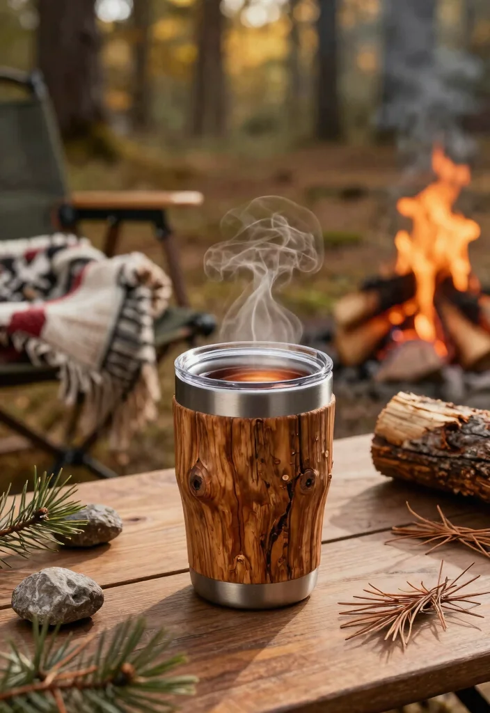 9 Cozy Fall Tumbler Ideas Pumpkin Spice Vibes 7. Rustic Woodsy Travel Tumbler 0