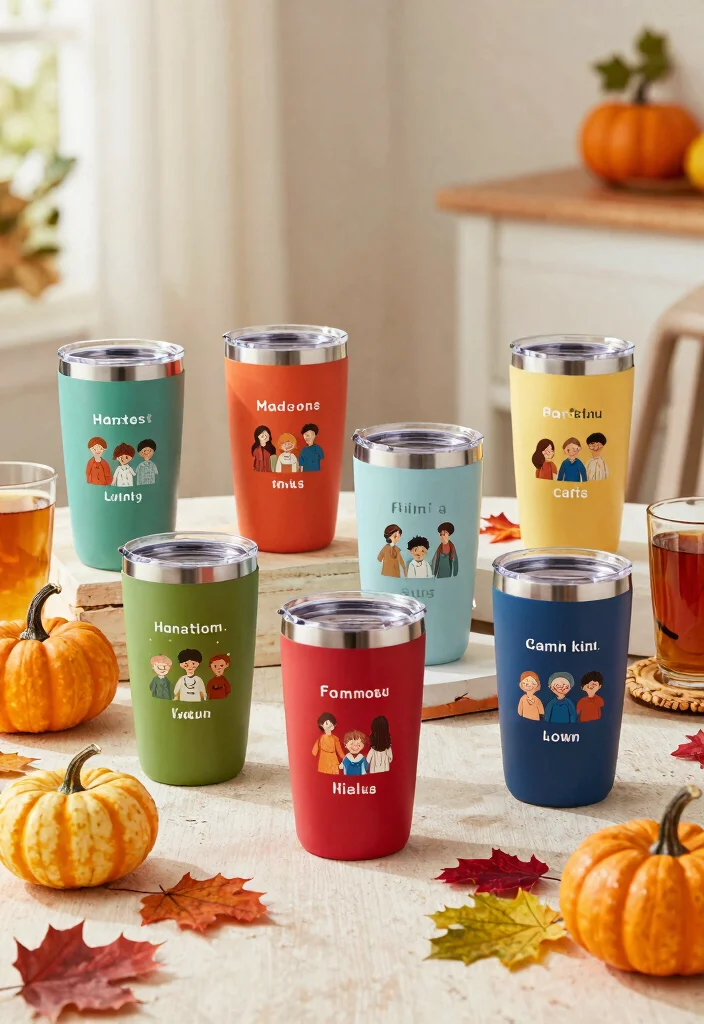 9 Cozy Fall Tumbler Ideas Pumpkin Spice Vibes 8. Customizable Family Tumbler 0
