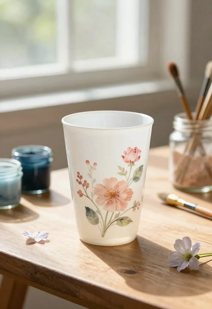 9 Creative Tumbler Painting Ideas DIY Custom Art 1. Floral Fantasy 0