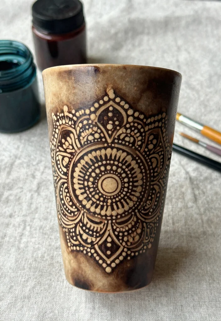9 Creative Tumbler Painting Ideas DIY Custom Art 2. Mandala Magic 0