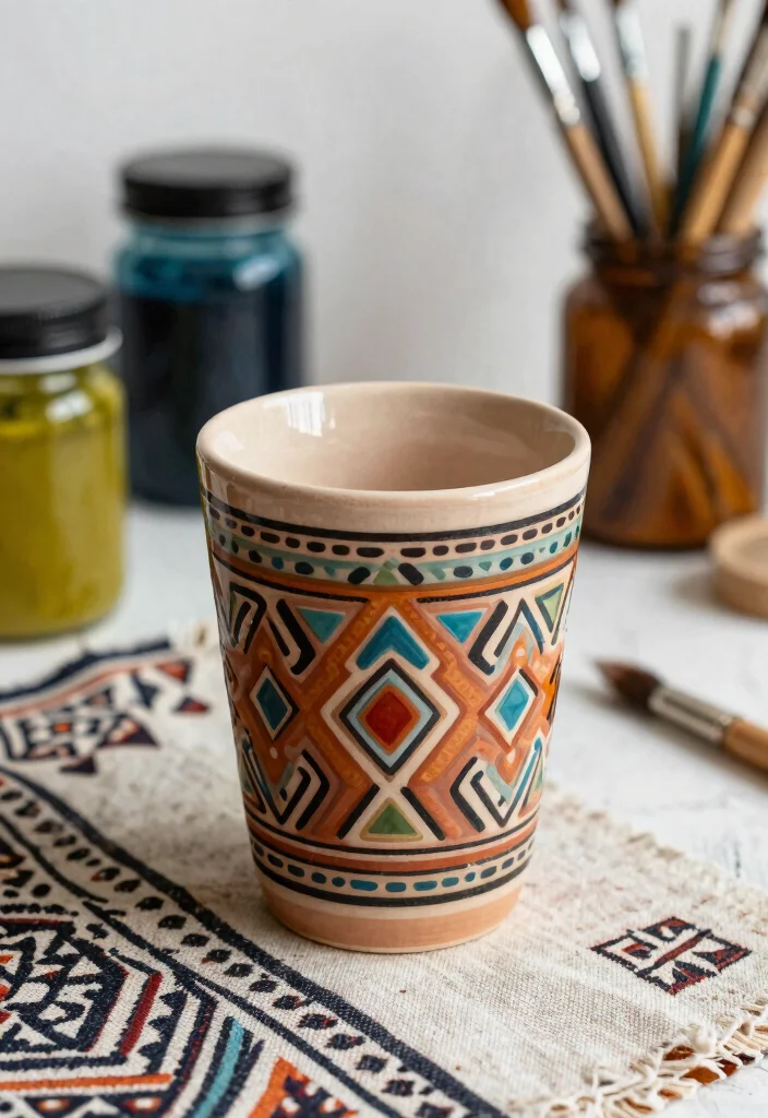 9 Creative Tumbler Painting Ideas DIY Custom Art 4. Boho Chic Patterns 0