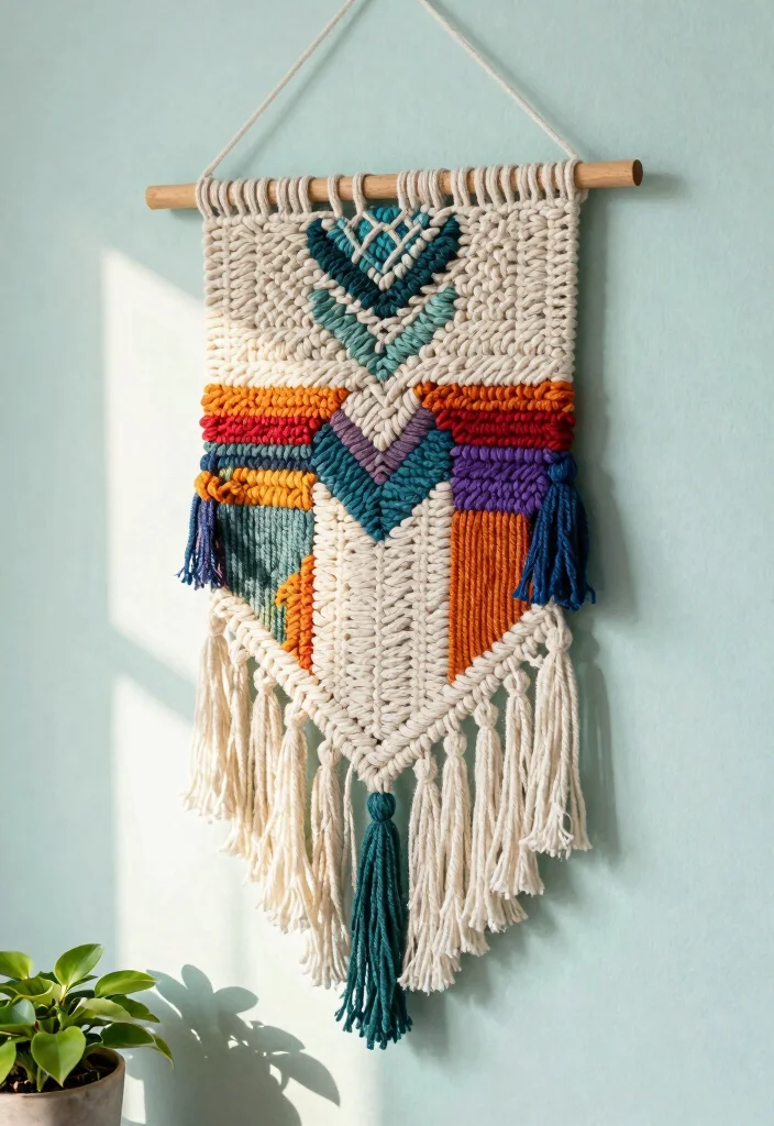 9 Easy DIY Room Decor Wall Art Craft Ideas Cheap Hacks 1. Woven Wall Hanging 0