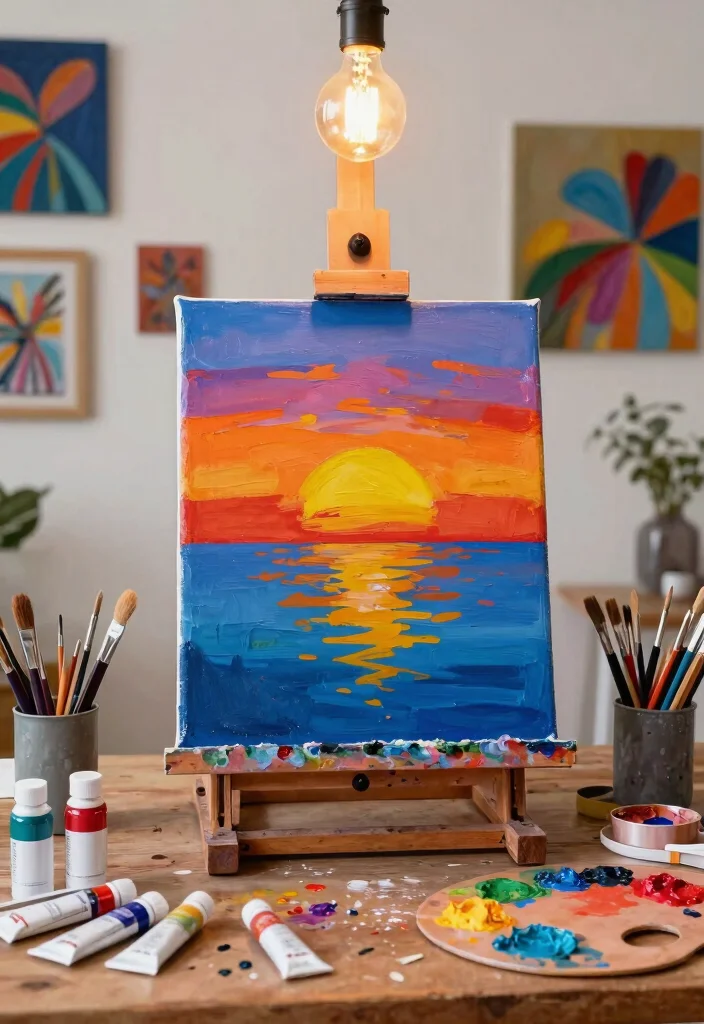 9 Easy DIY Room Decor Wall Art Craft Ideas Cheap Hacks 2. Painted Canvas Art 0