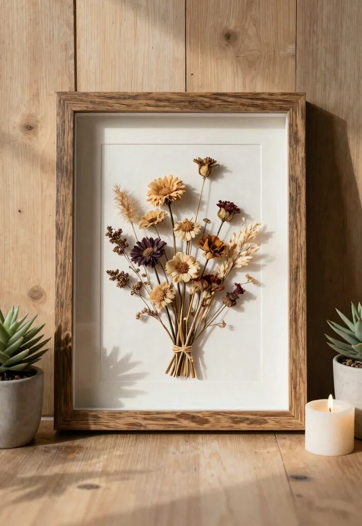 9 Easy DIY Room Decor Wall Art Craft Ideas Cheap Hacks 3. Framed Dried Flowers 0