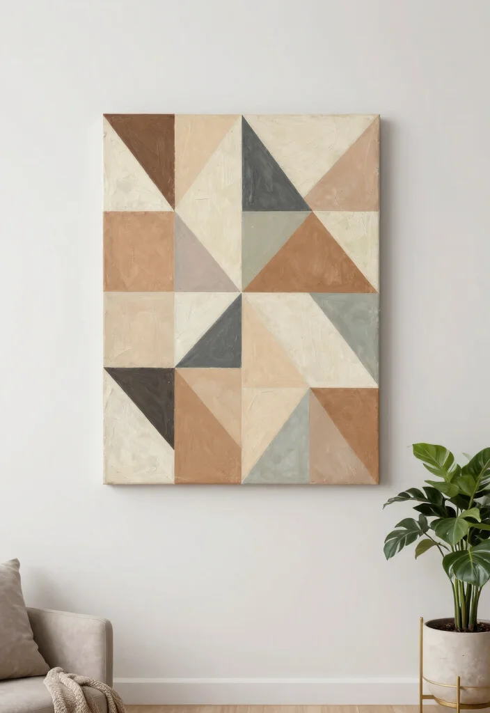 9 Easy DIY Room Decor Wall Art Craft Ideas Cheap Hacks 7. Geometric Wall Art 0