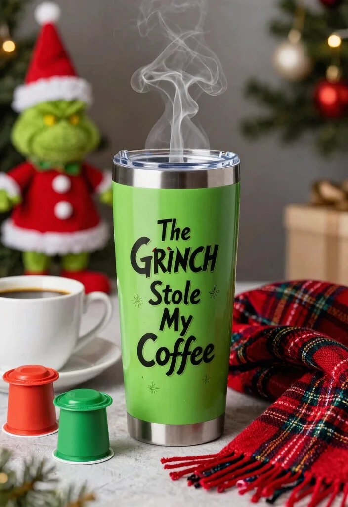 9 Funny Grinch Tumbler Ideas for Christmas Gifts 3. The Grinch Stole My Coffee Tumbler 0
