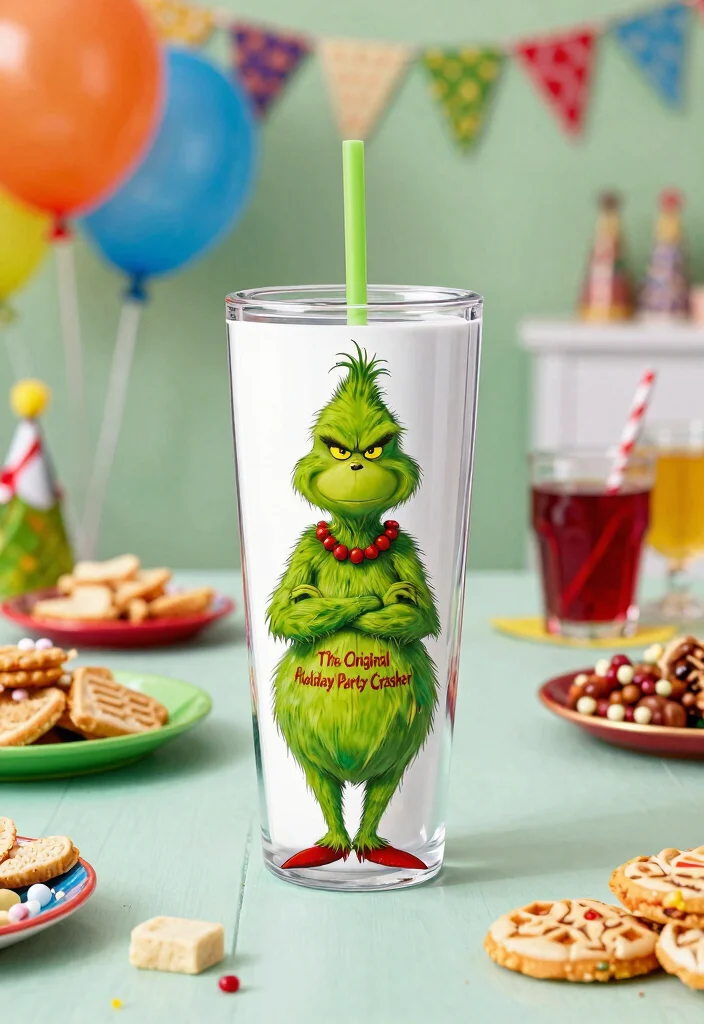 9 Funny Grinch Tumbler Ideas for Christmas Gifts 9. Grinch The Original Holiday Party Crasher Tumbler 0