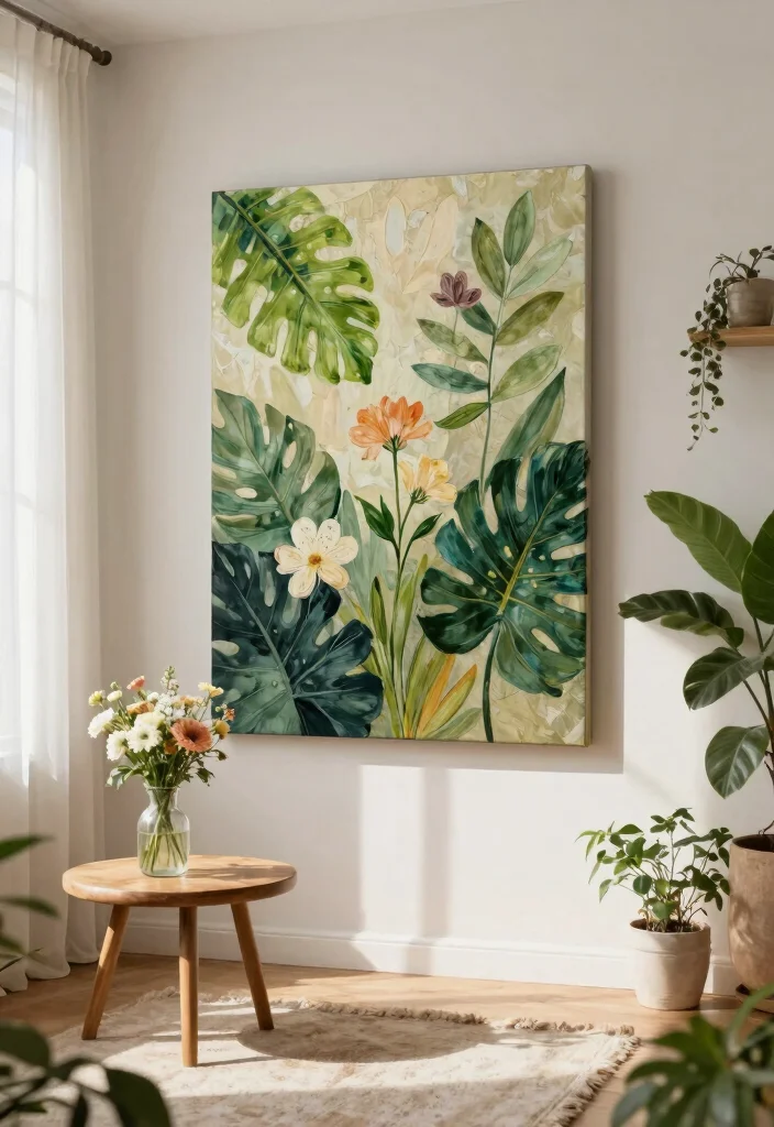 9 Genius Handmade Room Decor Ideas Wall Art DIY 2. Nature Inspired Canvas Art 0