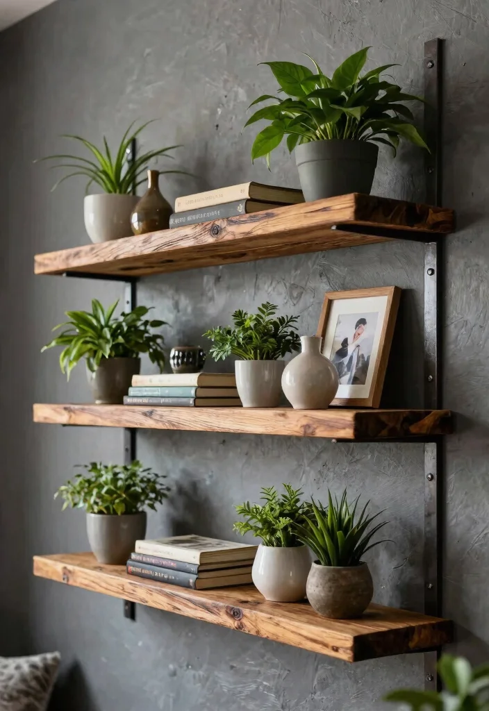9 Industrial Metal Wall Shelf Ideas Modern Edge 1. Rustic Floating Metal Shelves 0