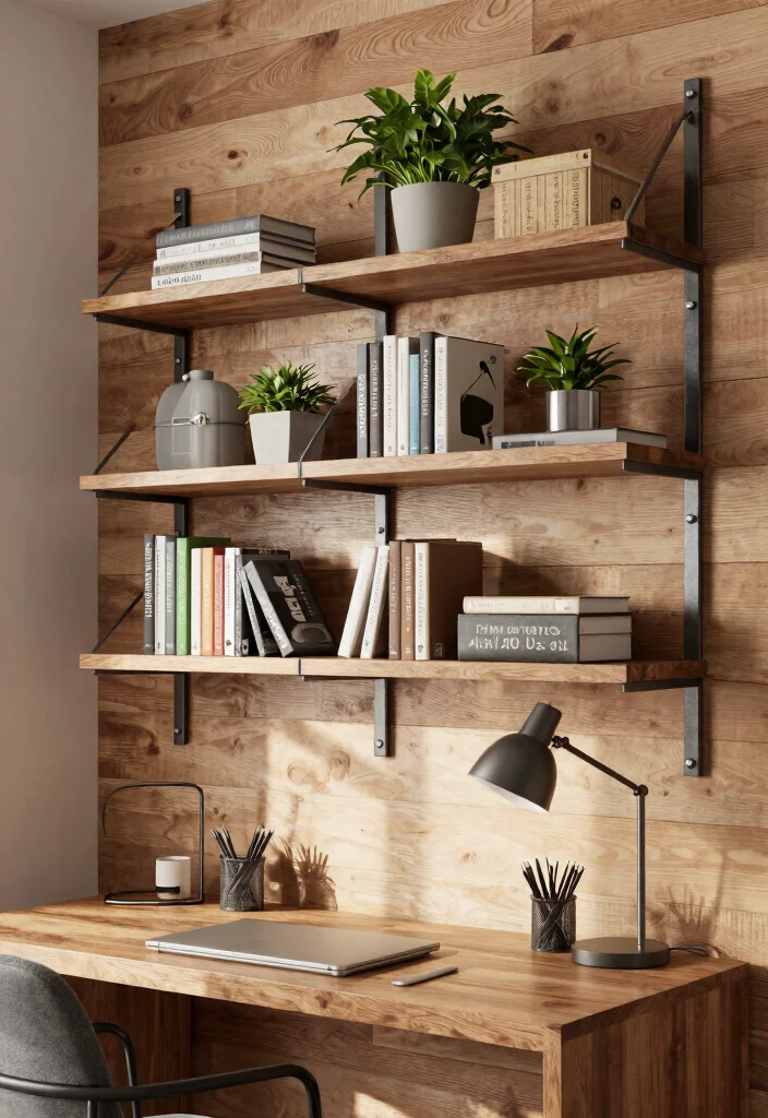 9 Industrial Metal Wall Shelf Ideas Modern Edge 7. Industrial Metal and Wood Shelves 0